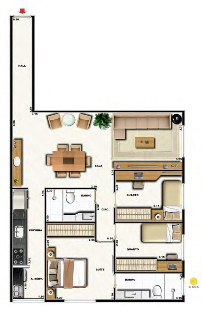 Apartamento à venda com 3 quartos, 129m² - Foto 4