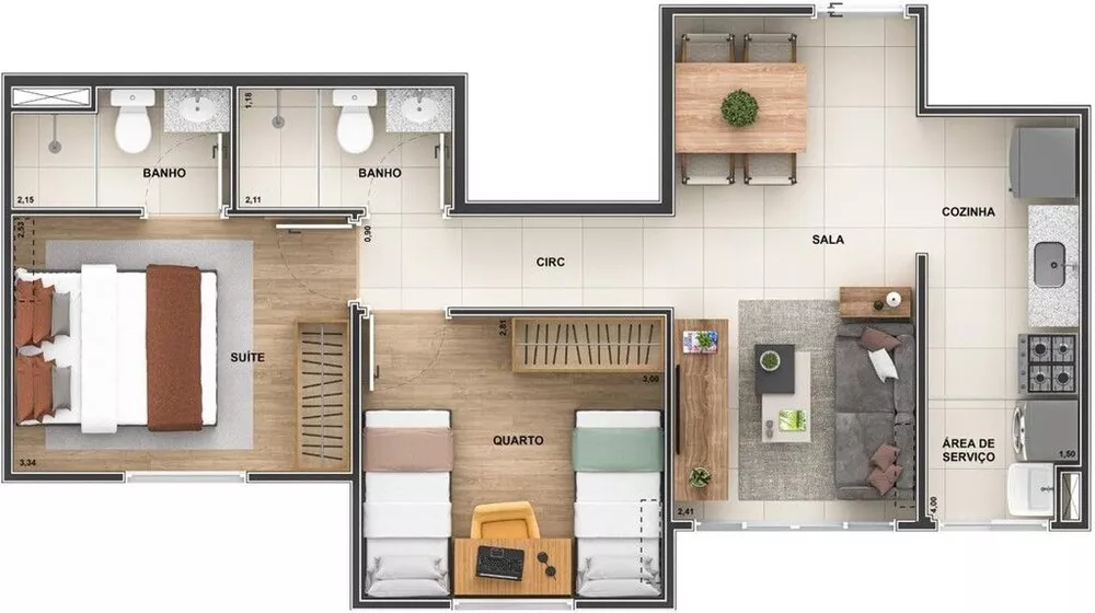 Apartamento, 2 quartos, 65 m² - Foto 17