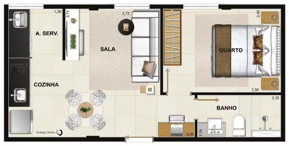 Apartamento, 1 quarto, 57 m² - Foto 31