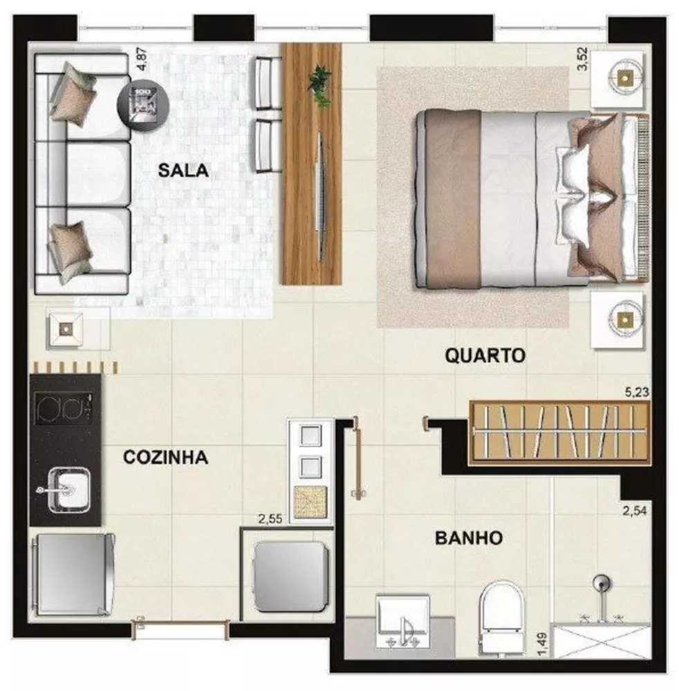 Apartamento, 1 quarto, 57 m² - Foto 25