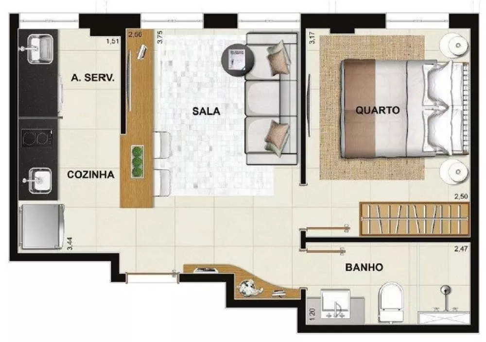 Apartamento, 1 quarto, 57 m² - Foto 32