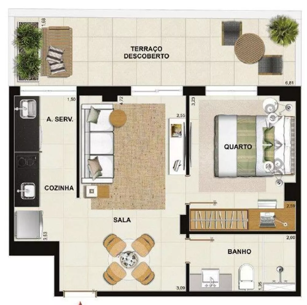 Apartamento, 1 quarto, 57 m² - Foto 20