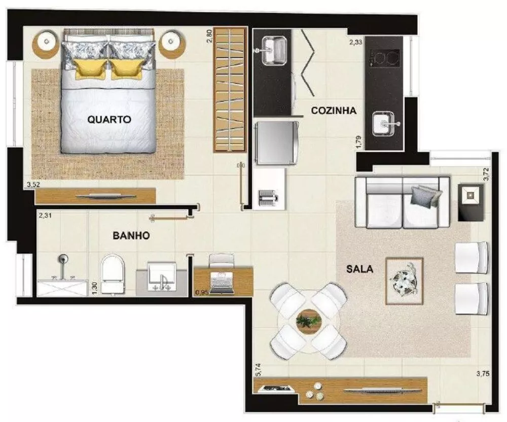 Apartamento, 1 quarto, 57 m² - Foto 28