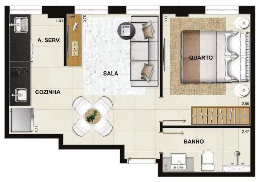 Apartamento, 1 quarto, 57 m² - Foto 37