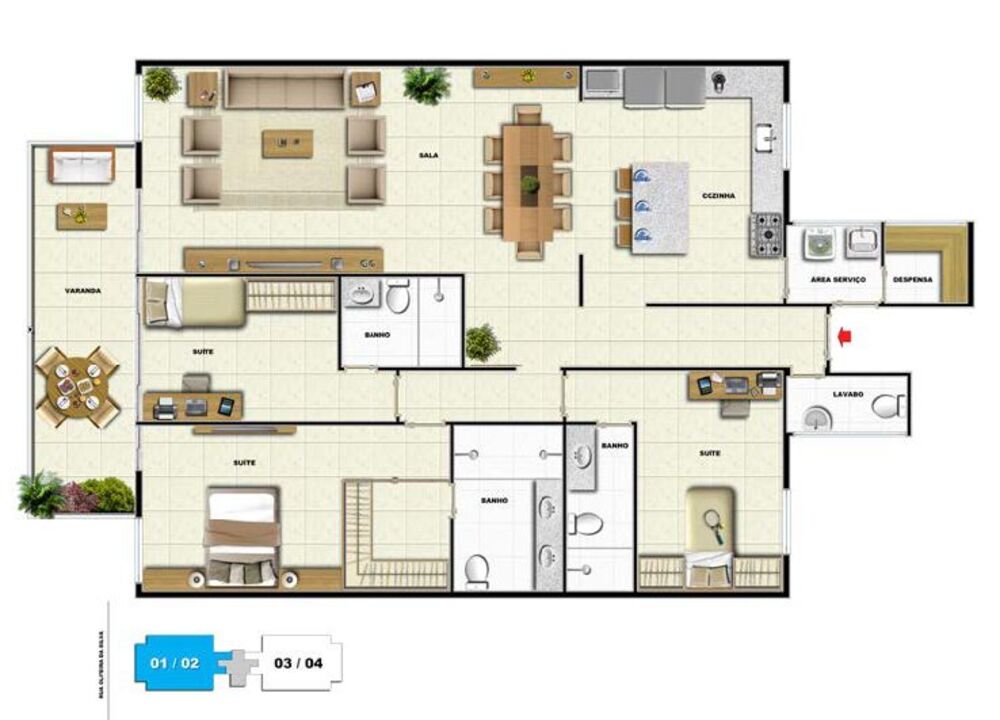 Apartamento, 2 quartos, 94 m² - Foto 1