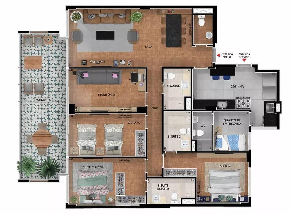 Cobertura, 3 quartos, 213 m² - Foto 22