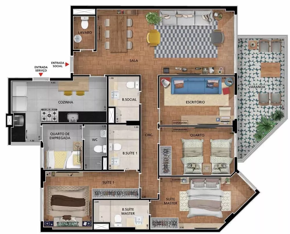 Cobertura, 3 quartos, 213 m² - Foto 18