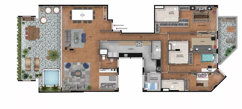 Cobertura, 3 quartos, 213 m² - Foto 10