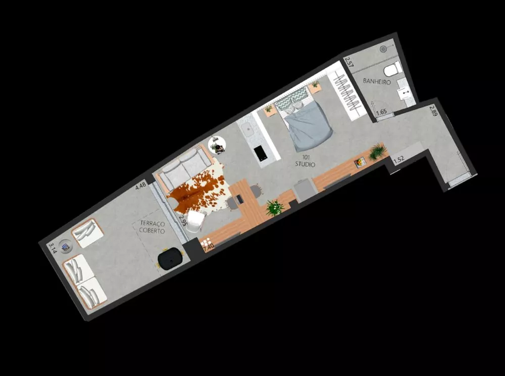 Apartamento, 1 quarto, 48 m² - Foto 43