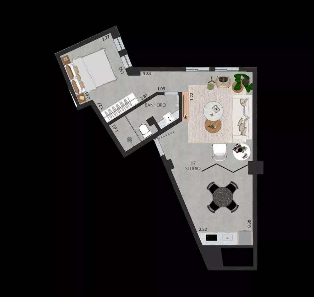 Apartamento, 1 quarto, 48 m² - Foto 23