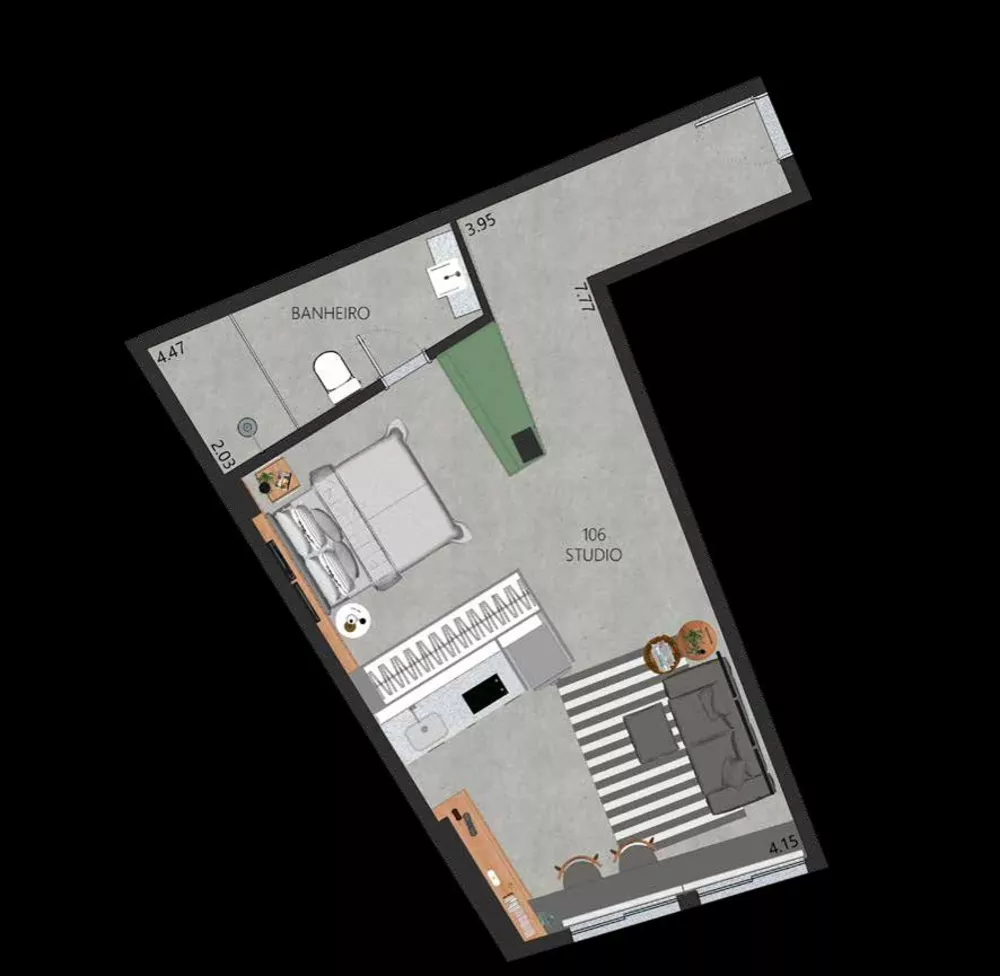 Apartamento, 1 quarto, 48 m² - Foto 33