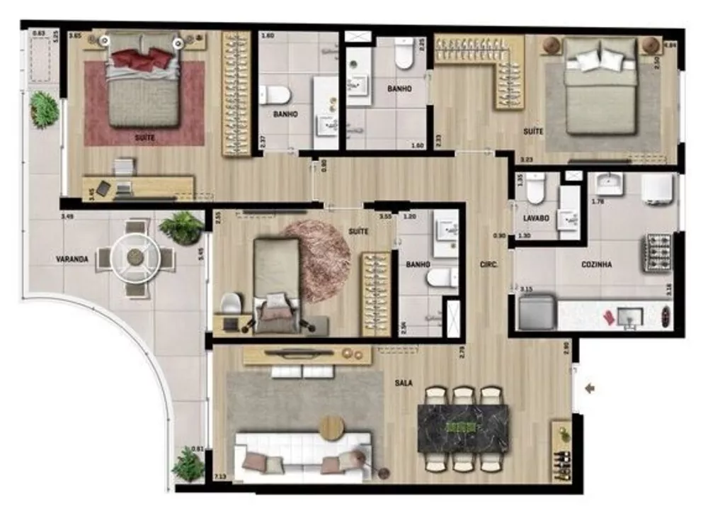 Apartamento, 3 quartos, 133 m² - Foto 14