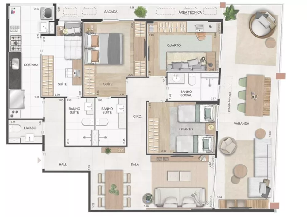 Cobertura, 4 quartos, 219 m² - Foto 15