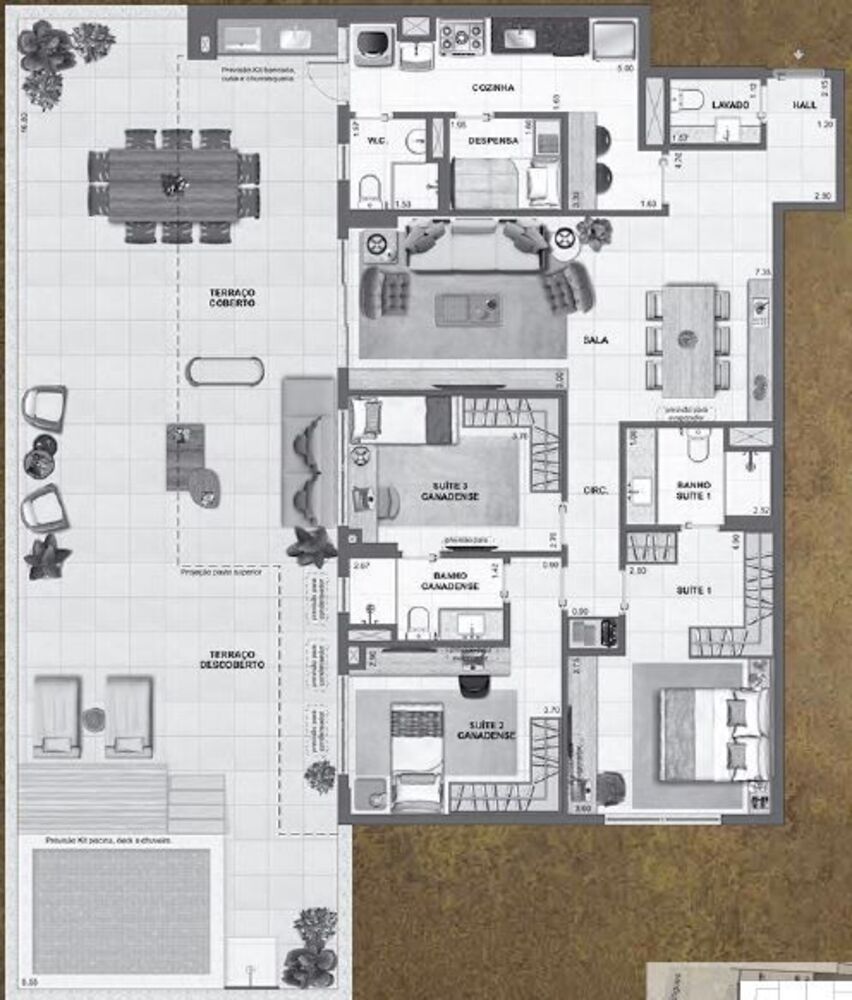 Apartamento à venda com 2 quartos, 154m² - Foto 6