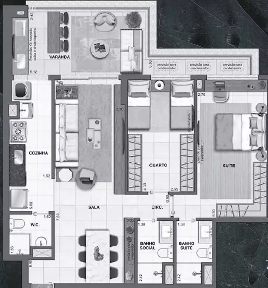 Apartamento, 2 quartos, 154 m² - Foto 55