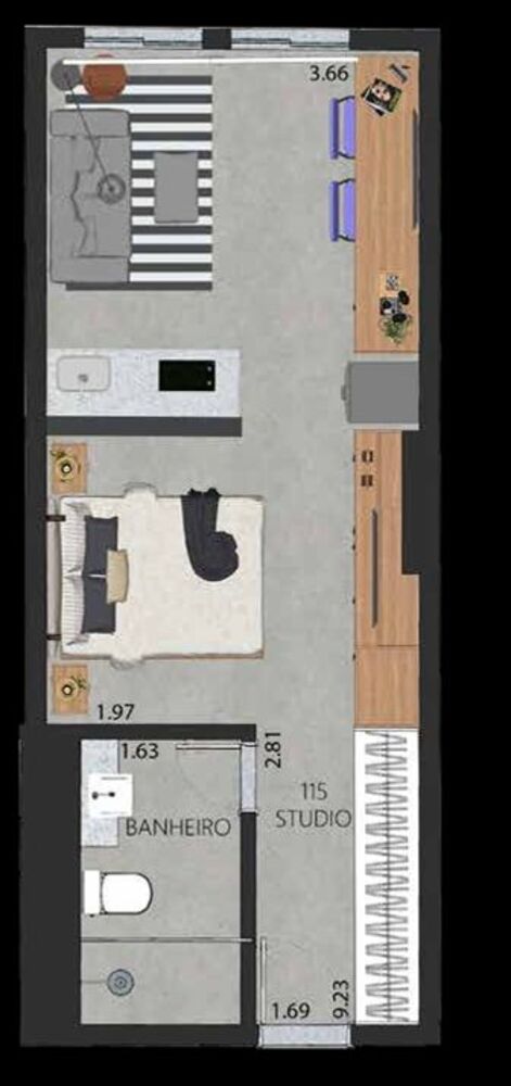Kitnet-Studio, 52 m² - Foto 8