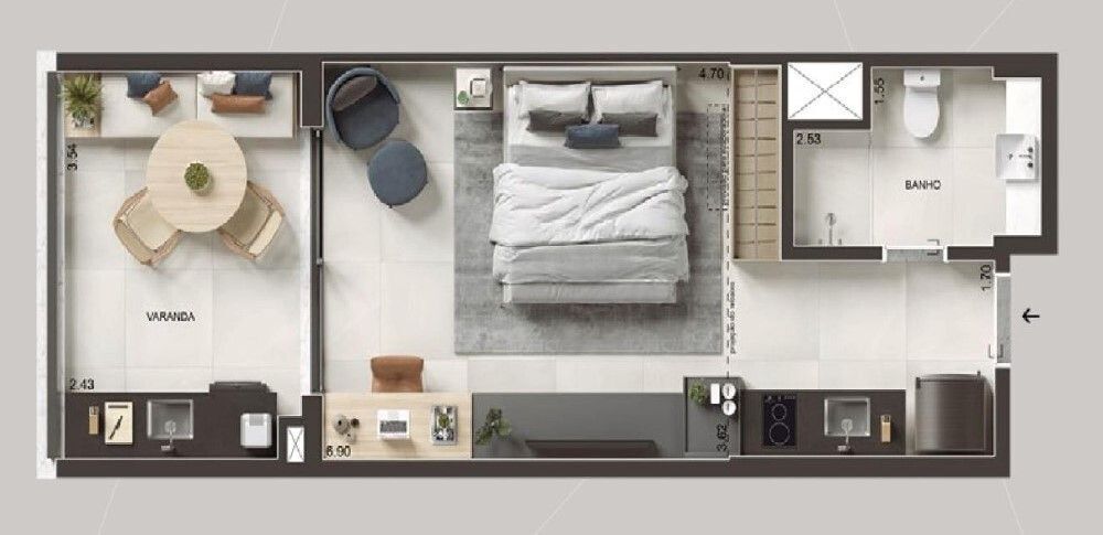 Kitnet-Studio, 81 m² - Foto 46