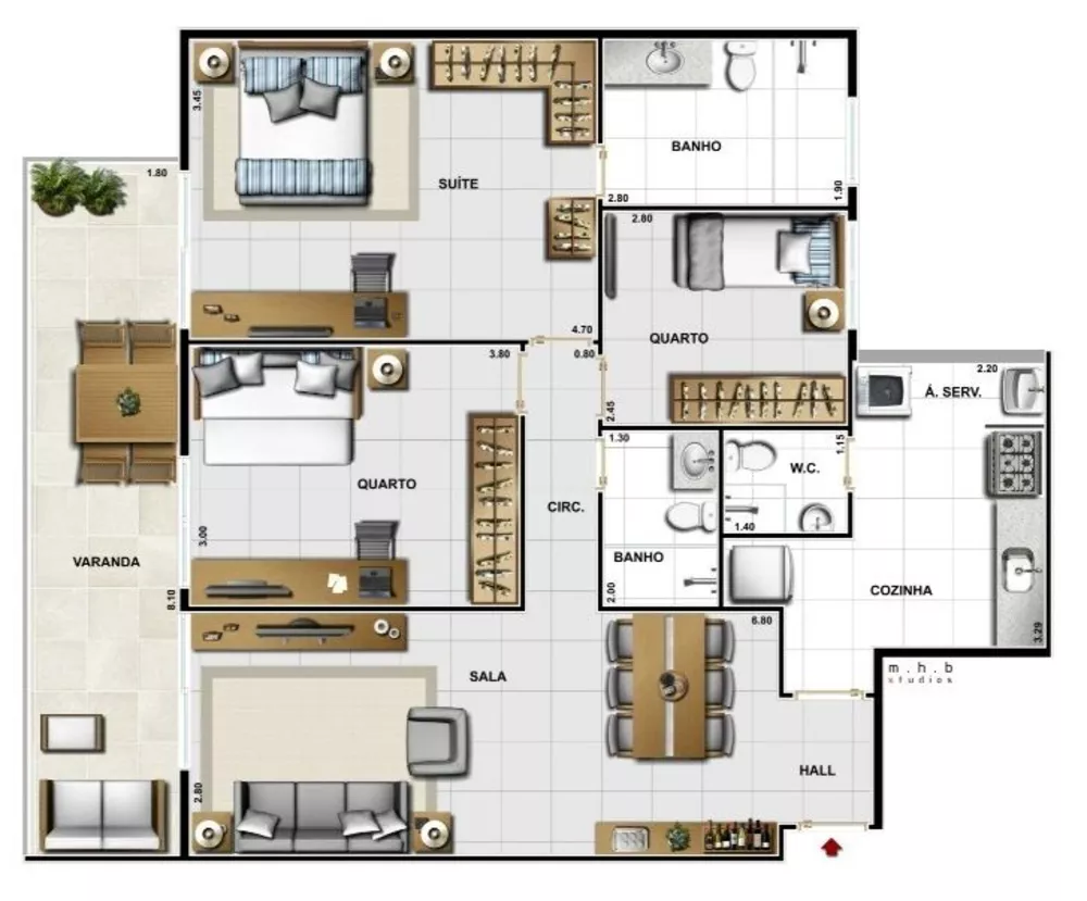 Apartamento, 3 quartos, 88 m² - Foto 16
