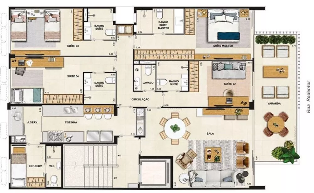 Apartamento, 4 quartos, 195 m² - Foto 1