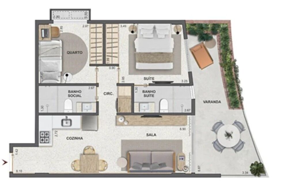 Cobertura, 2 quartos, 67 m² - Foto 16