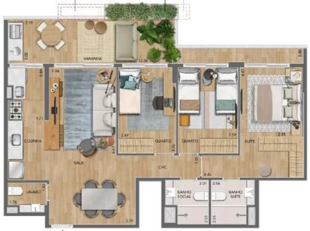 Apartamento, 2 quartos, 80 m² - Foto 7