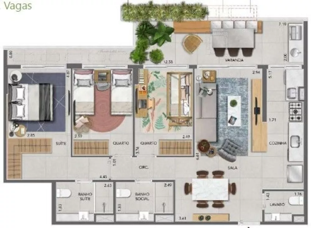 Apartamento, 2 quartos, 80 m² - Foto 1