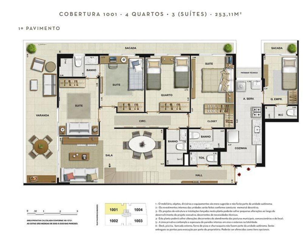 Cobertura, 4 quartos, 253 m² - Foto 22
