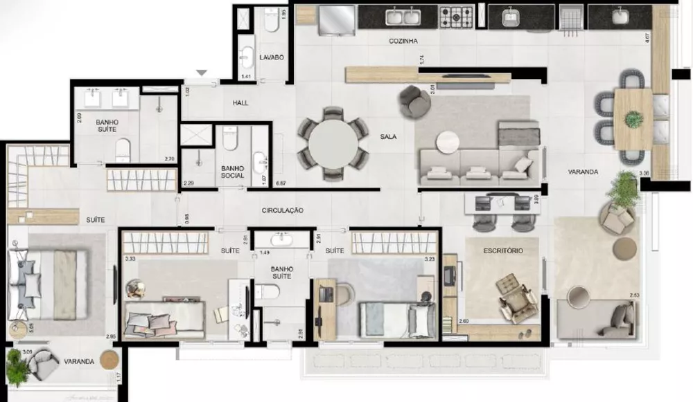 Apartamento, 4 quartos, 139 m² - Foto 3