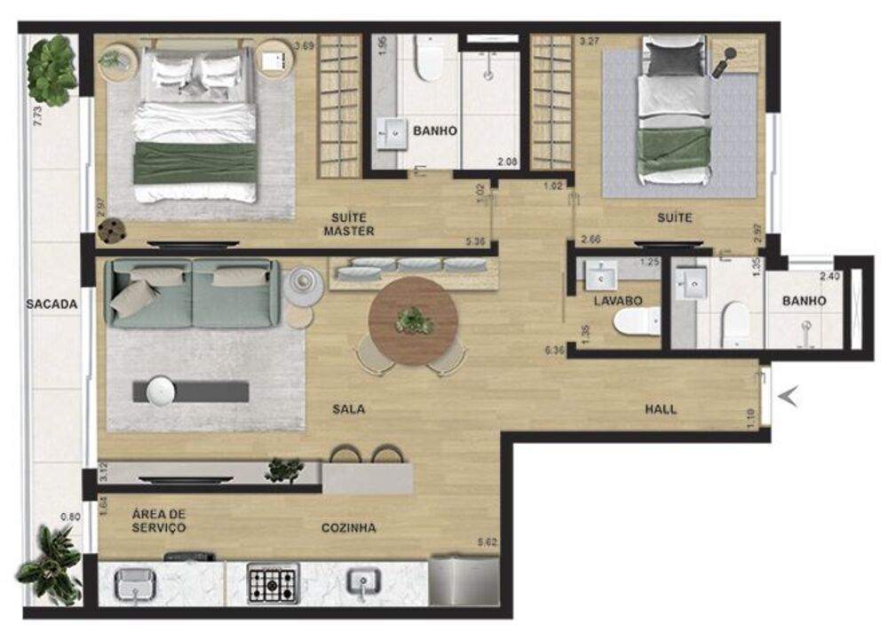 Apartamento, 3 quartos, 102 m² - Foto 23