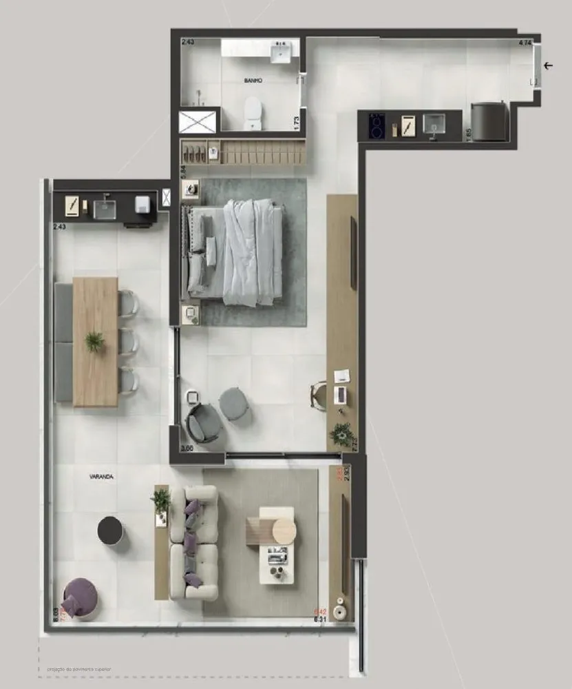 Kitnet-Studio, 45 m² - Foto 43