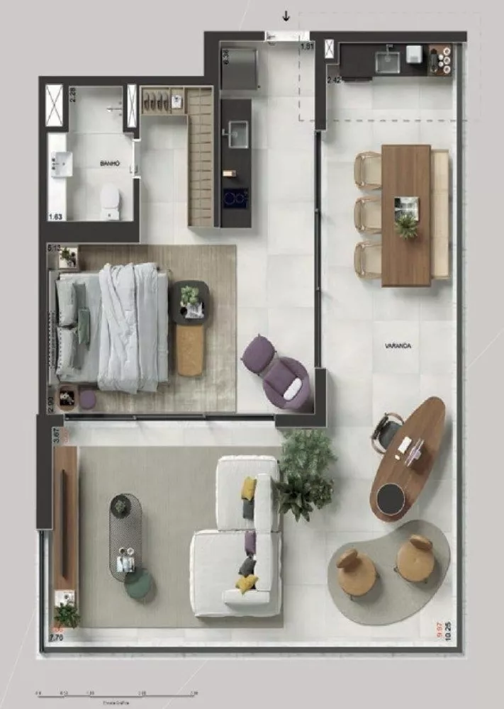 Kitnet-Studio, 45 m² - Foto 2