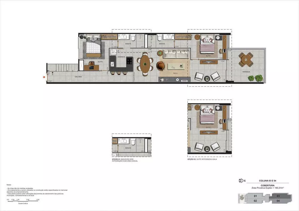 Cobertura, 2 quartos, 185 m² - Foto 13