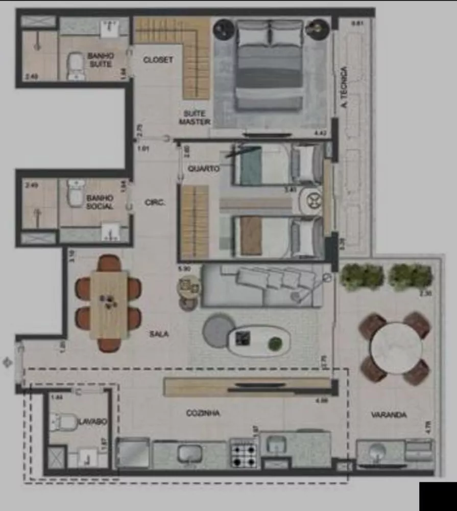 Apartamento, 3 quartos, 106 m² - Foto 23