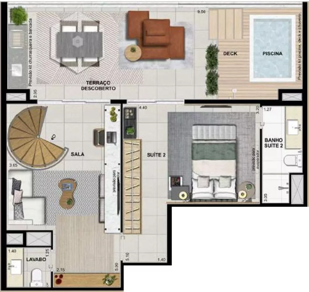 Cobertura, 2 quartos, 150 m² - Foto 10