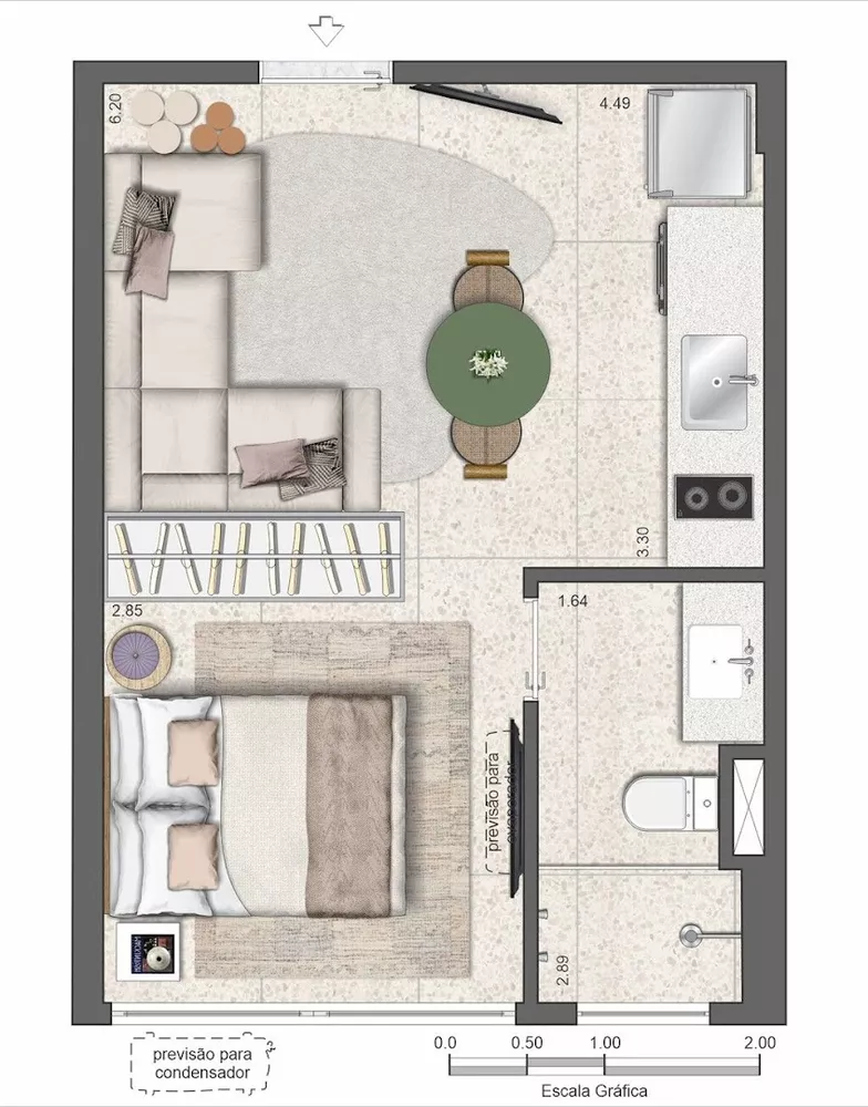 Kitnet-Studio, 27 m² - Foto 4