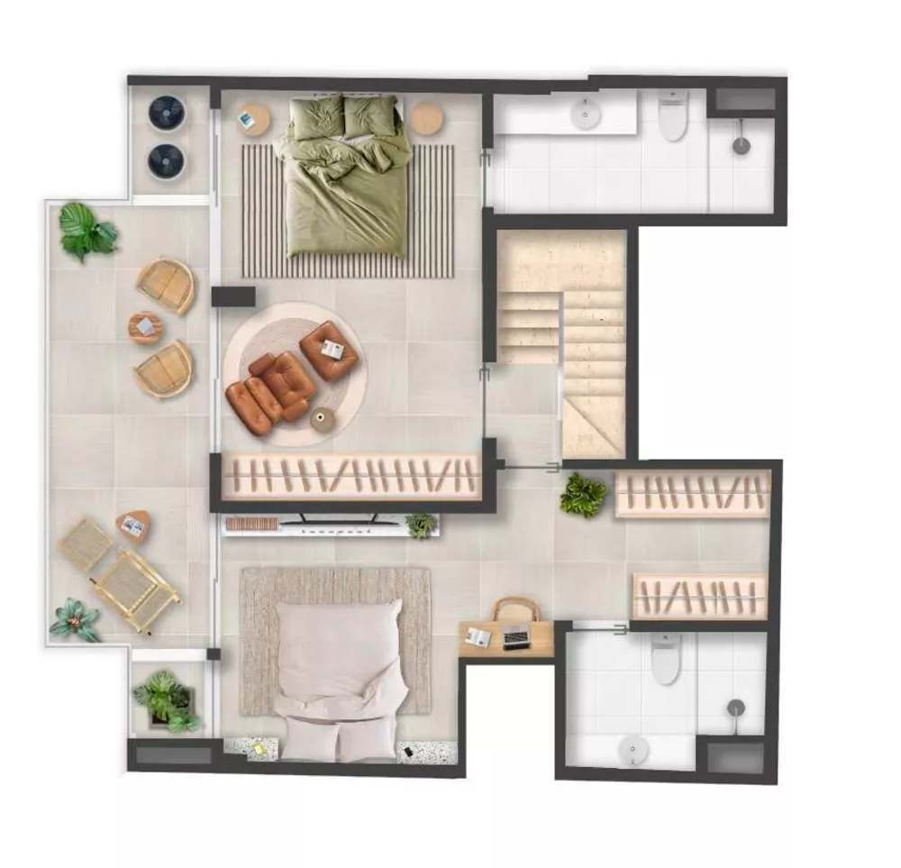 Apartamento, 1 quarto, 55 m² - Foto 3