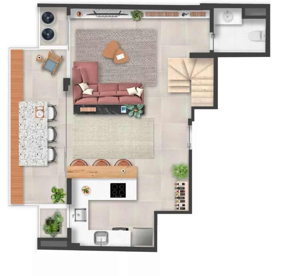 Apartamento, 1 quarto, 55 m² - Foto 2