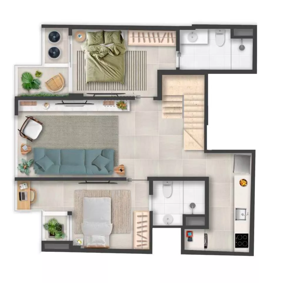 Apartamento, 1 quarto, 55 m² - Foto 8