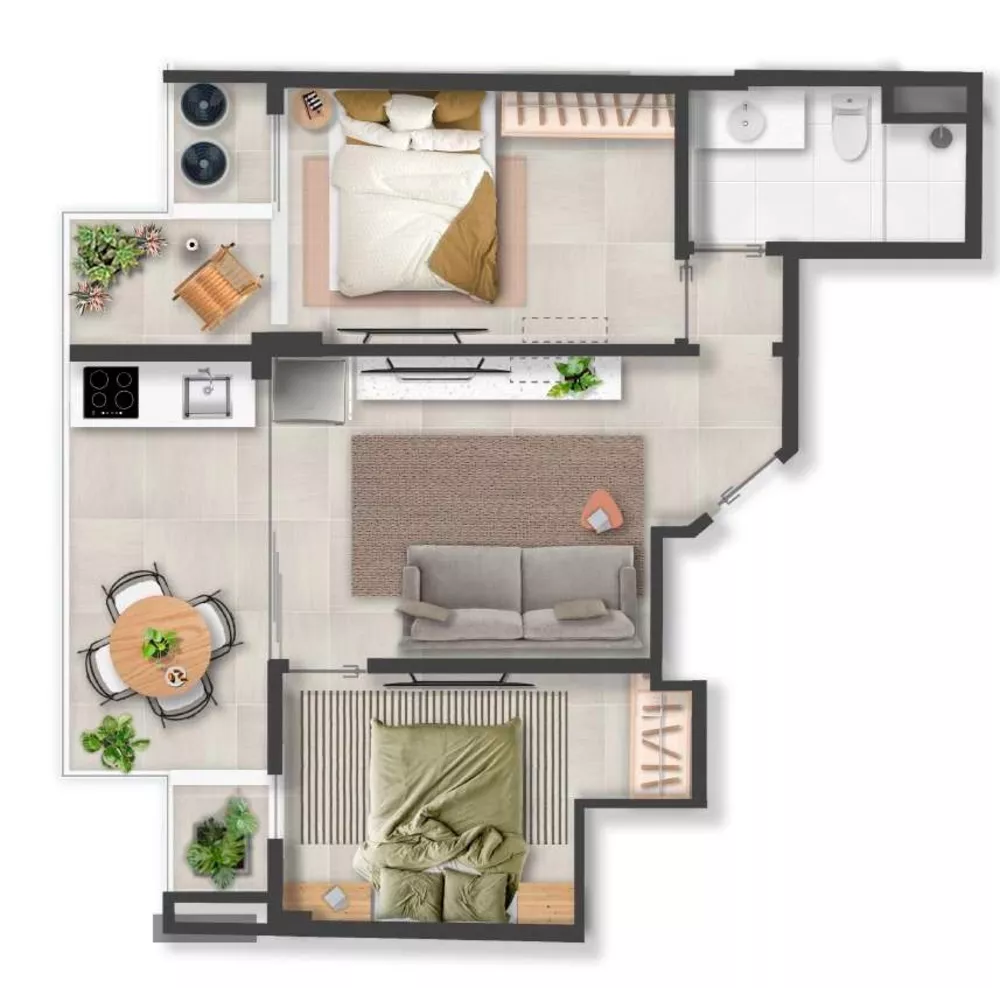 Apartamento, 1 quarto, 55 m² - Foto 4