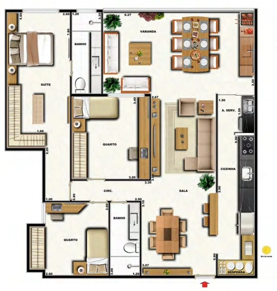 Apartamento, 3 quartos, 159 m² - Foto 52