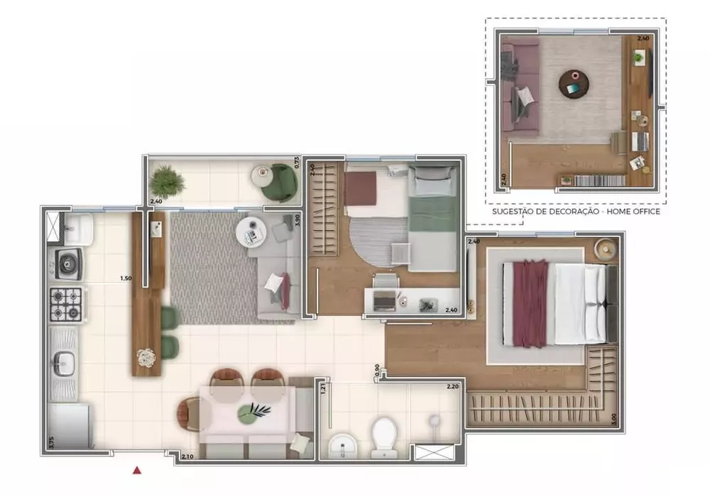 Apartamento, 1 quarto, 53 m² - Foto 15