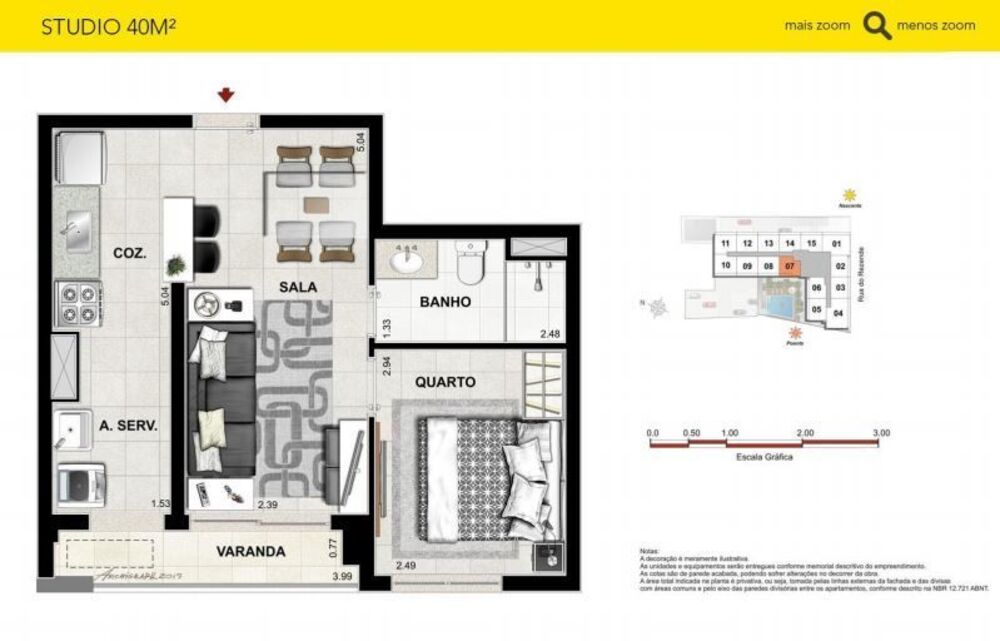Apartamento, 1 quarto, 43 m² - Foto 8