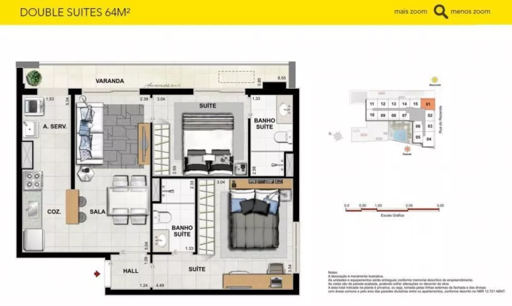Apartamento, 1 quarto, 43 m² - Foto 9