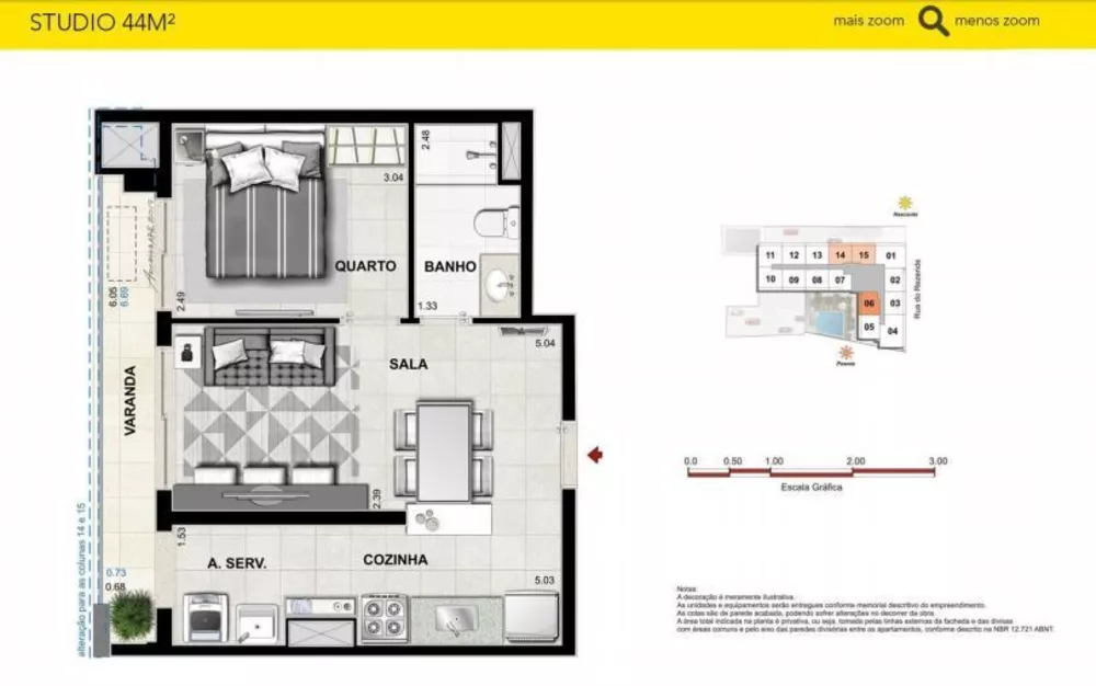 Apartamento, 1 quarto, 43 m² - Foto 10