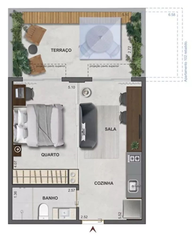 Apartamento, 1 quarto, 35 m² - Foto 20