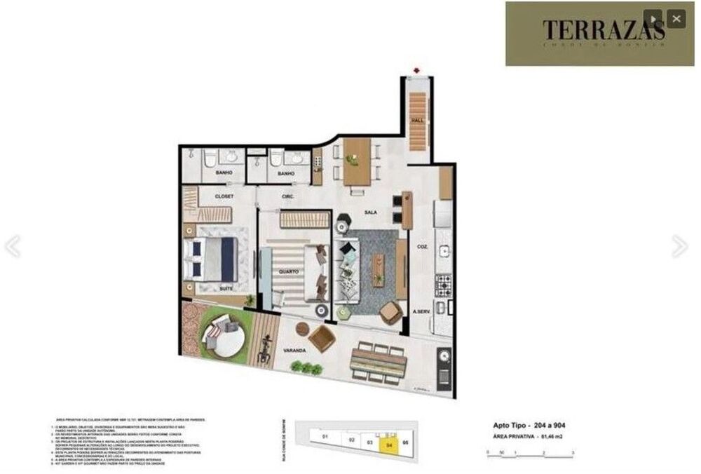 Cobertura, 2 quartos, 75 m² - Foto 5