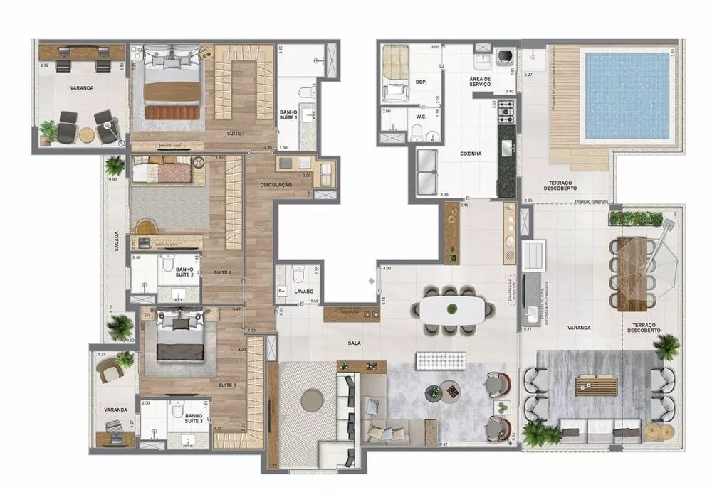 Apartamento, 3 quartos, 153 m² - Foto 49