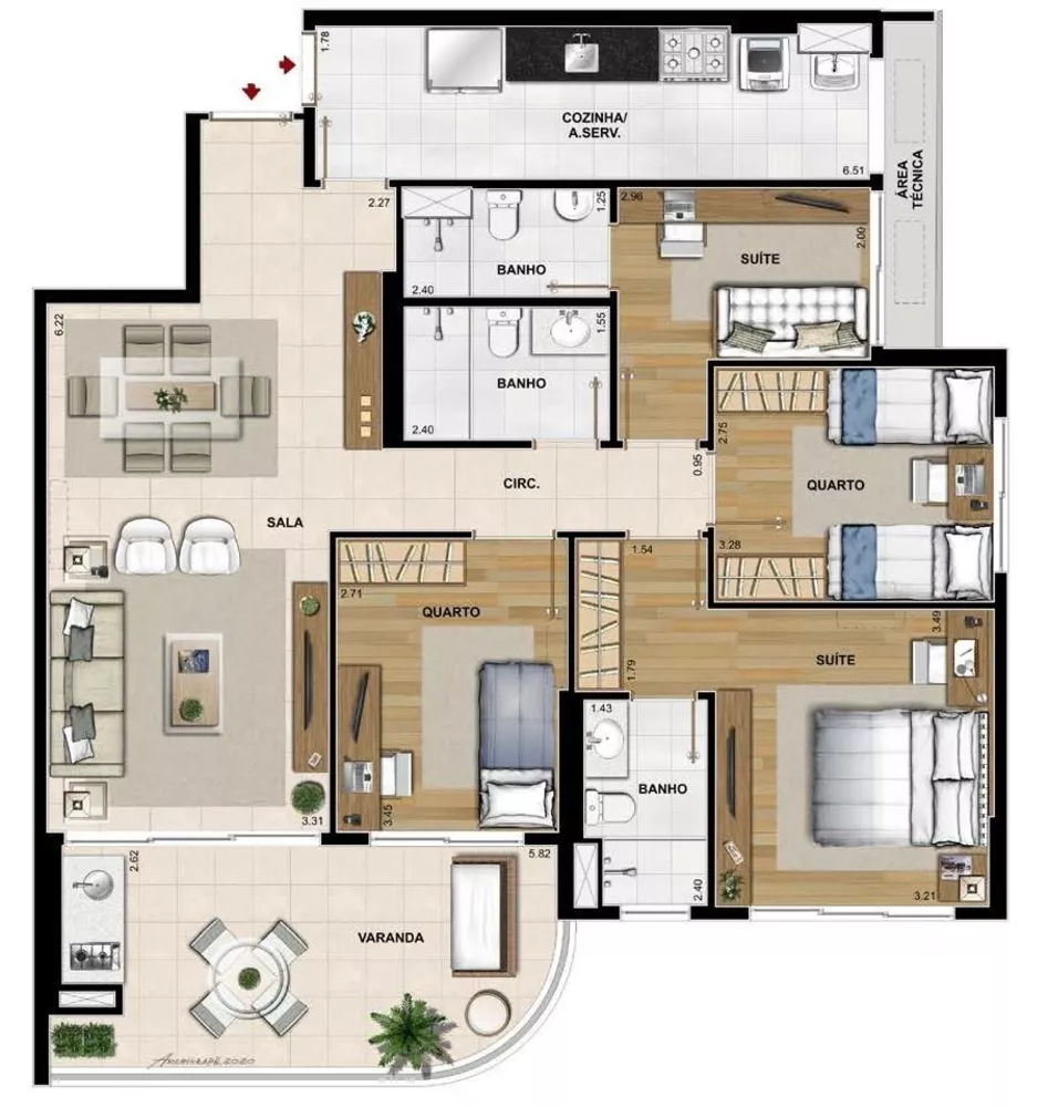 Cobertura, 3 quartos, 165 m² - Foto 43