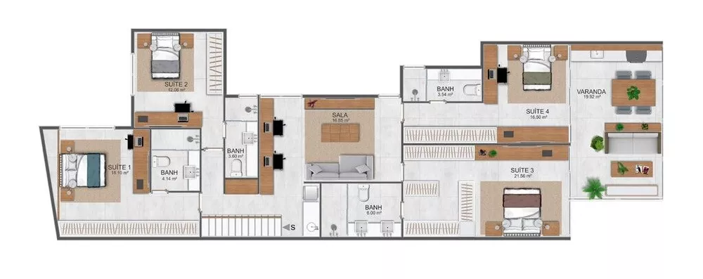 Cobertura, 4 quartos, 270 m² - Foto 6
