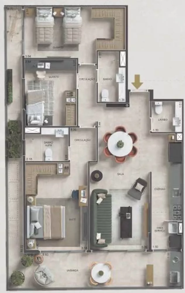 Apartamento, 3 quartos, 122 m² - Foto 33